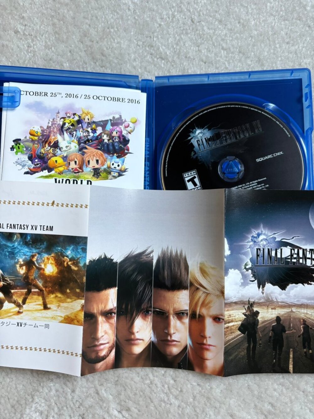 PS4 Final Fantasy XV Day One Edition Complete CIB w/ Team Autograph Card